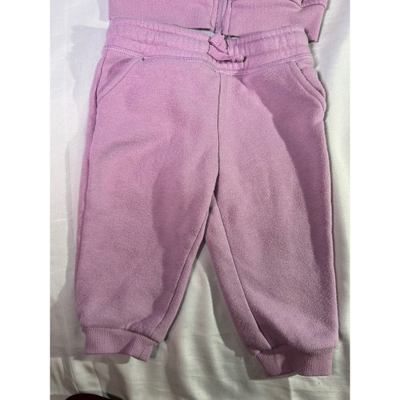 Jumping Beans Baby Girls 12M Softest Fleece Hoodie and Joggers Set Purple 2pc - Picture 2 of 6